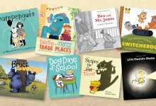Collage of picture books about characters swapping places